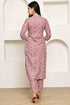 Stylish pink Jaipuri Printed Kurta  With Pant