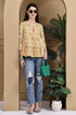 Yellow Pure Cotton Jaipuri Printed Short Top