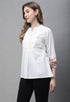 Off White Pure cotton Solid Short Top
