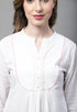 Off White Pure cotton Solid Short Top