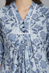 Sky Blue Pure Cotton Floral Printed Short Top
