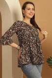 Multicolor Pure Cotton Floral Printed Short Top