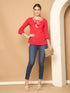 Rani Pink Pure Cotton Embroidered Short Top