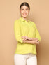Parrot Green Pure Cotton Solid Short Top