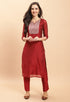 Pure Chanderi Silk With Inner  Embroidered Kurta Set With Dupatta