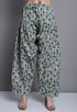 Green Polyester Cotton Printed Salwar Suit with Dupatta