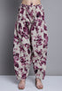 Wine Polyester Cotton Printed Salwar Suit with Dupatta