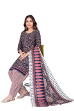 Navy Blue Cotton Blend Printed Ready to Wear Patiala Salwar Suit