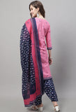 Pink Cotton Printed Salwar Suit