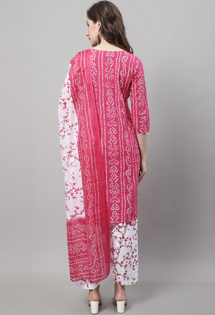 Rajnandini Pink Cotton Printed Salwar Suit