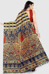 Beige And Black Cotton Silk  Printed Traditional  Saree With Blouse Piece