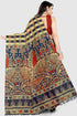 Beige And Black Cotton Silk  Printed Traditional  Saree With Blouse Piece