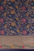 Blue Tussar Silk  Printed Traditional  Saree With Blouse Piece