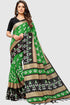 Green Mysore art silk saree  Printed Traditional  Saree With Blouse Piece