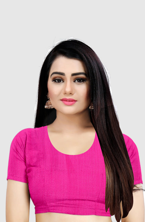 Pink And Purple Kota Doria Cotton  Printed Traditional  Saree With Blouse Piece