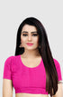 Pink And Purple Kota Doria Cotton  Printed Traditional  Saree With Blouse Piece
