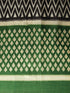 Green And Black Silk  Printed Traditional  Saree With Blouse Piece