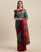 Sku Blue And Wine Kota Silk Jamdani Printed Traditional  Saree With Blouse Piece