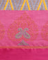 Blue And Pink Kota Silk Jamdani Printed Traditional  Saree With Blouse Piece
