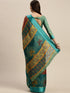Wine And Green Kota Silk Jamdani Printed Traditional  Saree With Blouse Piece