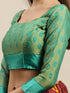 Wine And Green Kota Silk Jamdani Printed Traditional  Saree With Blouse Piece