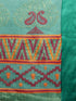 Wine And Green Kota Silk Jamdani Printed Traditional  Saree With Blouse Piece