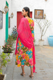 Multicolor Viscous Digital Printed Gown With Dupatta