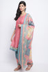 Peach Cotton Blend Printed Ready to Wear Patiala Salwar Suit