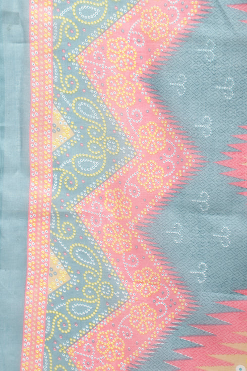 Peach Cotton Blend Printed Ready to Wear Patiala Salwar Suit