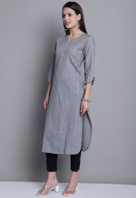 Load image into Gallery viewer, Multi color Cotton Woven Kurti
