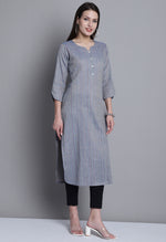 Load image into Gallery viewer, Multi color Cotton Woven Kurti