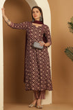 Wine & Beige Rayon Embroidered A- Line Kurta & Pant With Dupatta