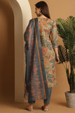 Multicolor Women Cotton Blend Floral Printed Kurta & Pant With Dupatta