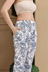 Off White & Blue Cotton Floral Printed Kurta & Pant With Dupatta