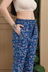 Blue Cotton Floral Printed Kurta & Pant With Dupatta