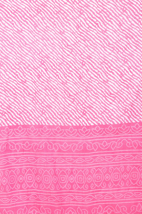 Pink And White  Pure Cambric Cotton  Embroidered Kurta Set With Dupatta