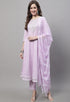 Pure Cambric Cotton Jaipuri Printed & Embroidered Kurta Set With Dupatta