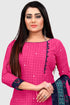 Magenta Cotton Blend Printed Unstitched Salwar Suit Material