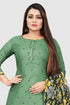 Green Cotton Blend Printed Unstitched Salwar Suit Material