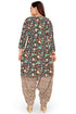 Brown Cotton Blend Printed Unstitched Salwar Suit Material