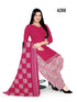 Pink Cotton Blend Printed Unstitched Salwar Suit Material