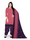 Gajari Pink Cotton Blend Printed Unstitched Salwar Suit Material