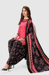 Pink Cotton Blend Printed Unstitched Salwar Suit Material