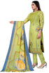Light Green Cotton Blend Printed Unstitched Salwar Suit Material