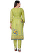 Light Green Cotton Blend Printed Unstitched Salwar Suit Material