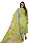Light Green Cotton Blend Printed Unstitched Salwar Suit Material