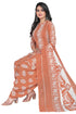 Light Brown Cotton Blend Embroidered Unstitched Salwar Suit Material