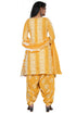 Yellow Cotton Blend Embroidered Unstitched Salwar Suit Material
