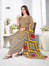 Grey & Yellow Cotton Blend Printed Unstitched Salwar Suit Material
