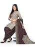 Grey Cotton Blend Printed Unstitched Salwar Suit Material